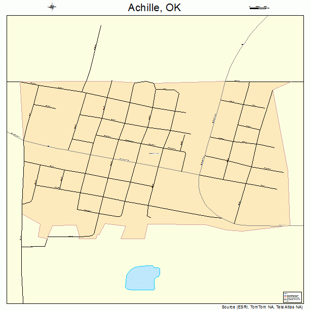 Achille, OK street map