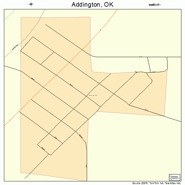 Addington, OK street map