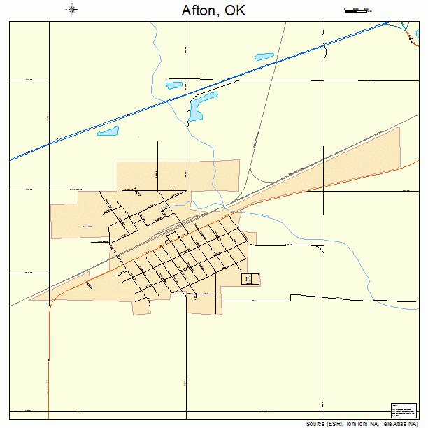 Afton, OK street map