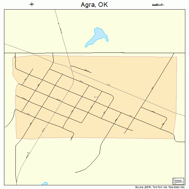 Agra, OK street map