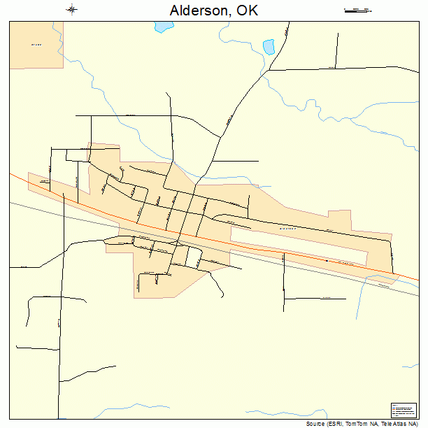 Alderson, OK street map