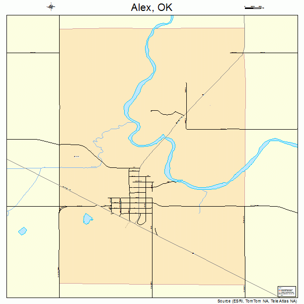 Alex, OK street map