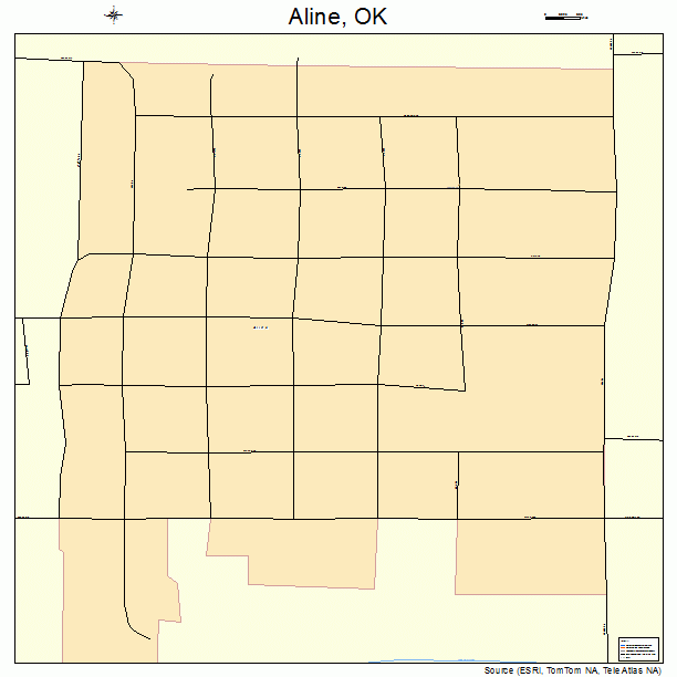 Aline, OK street map