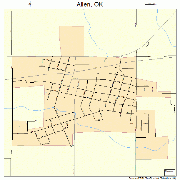 Allen, OK street map