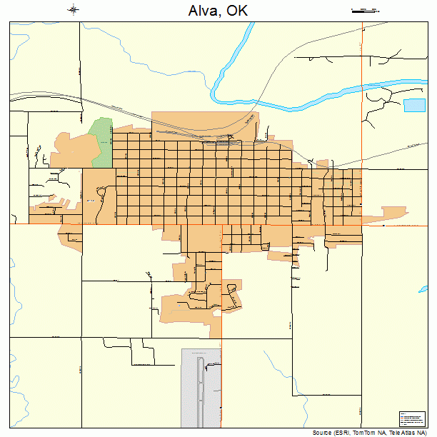 Alva, OK street map
