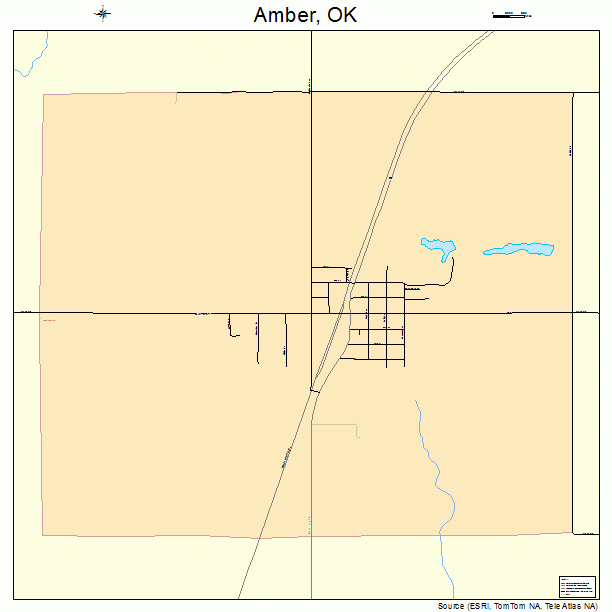 Amber, OK street map