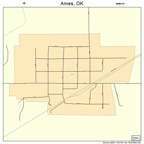 Ames, OK street map