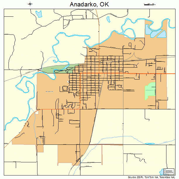 Anadarko, OK street map