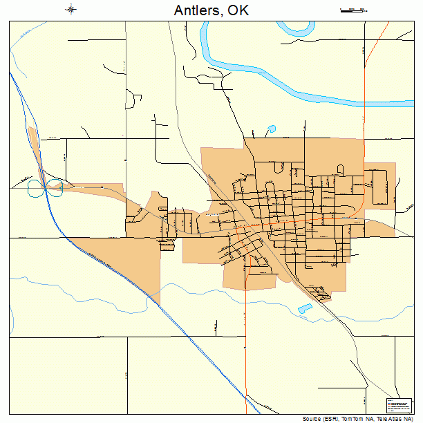 Antlers, OK street map