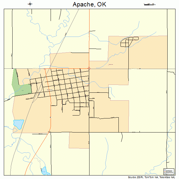 Apache, OK street map