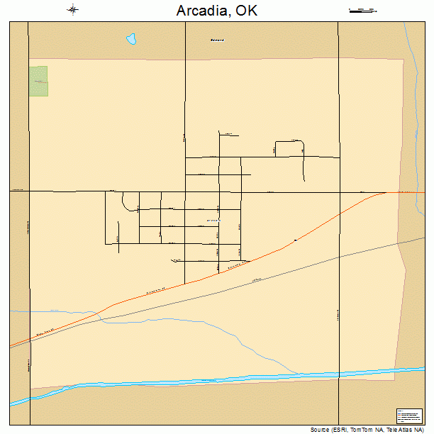 Arcadia, OK street map