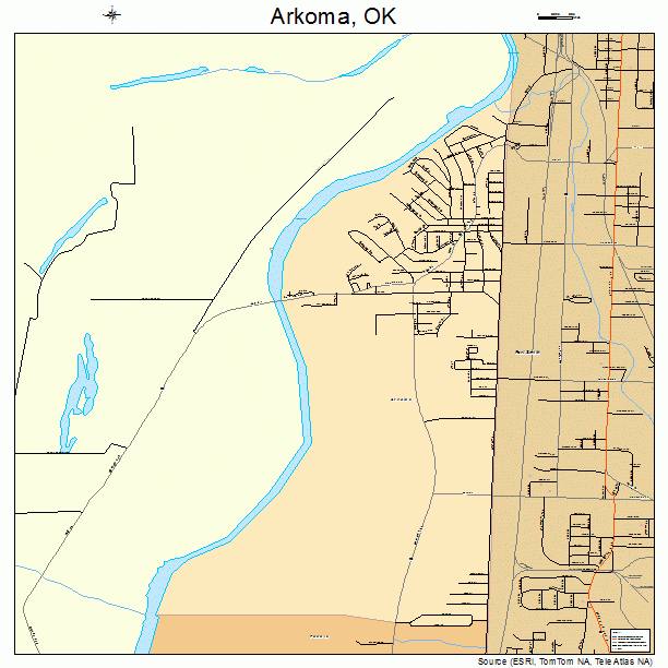 Arkoma, OK street map