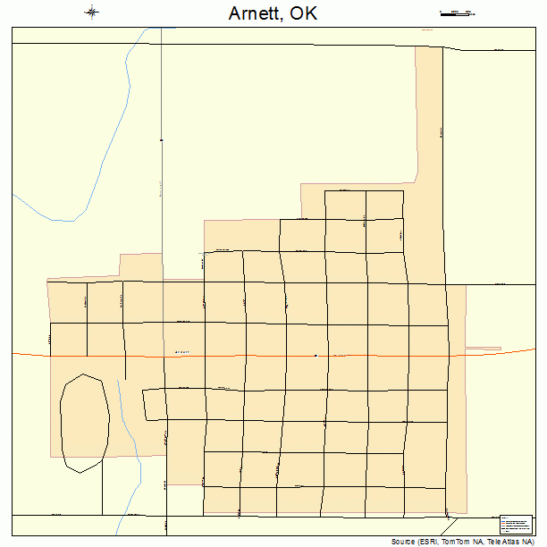 Arnett, OK street map