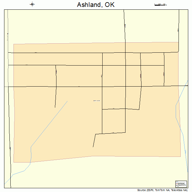 Ashland, OK street map