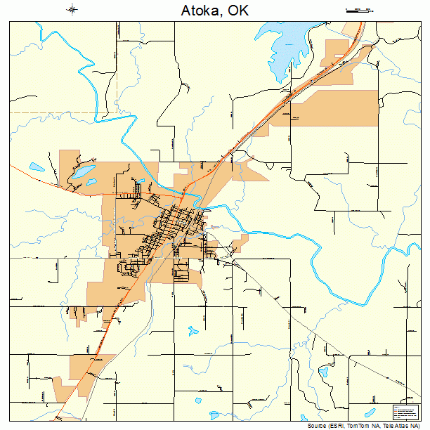 Atoka, OK street map