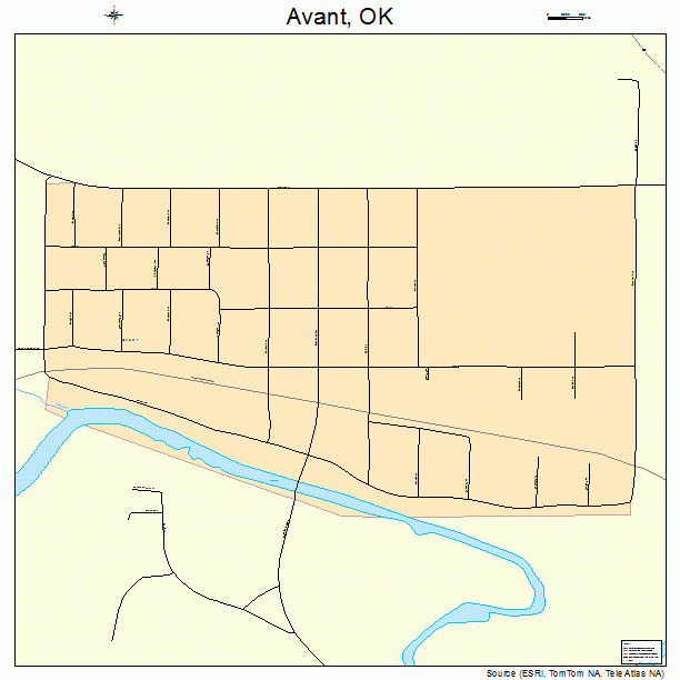 Avant, OK street map