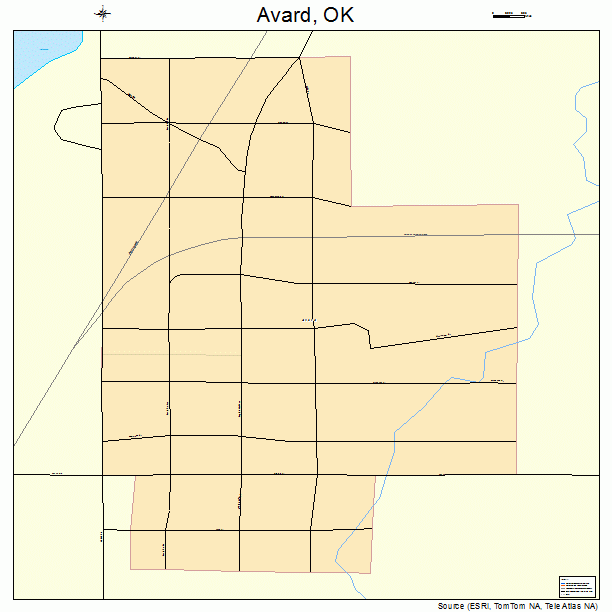 Avard, OK street map