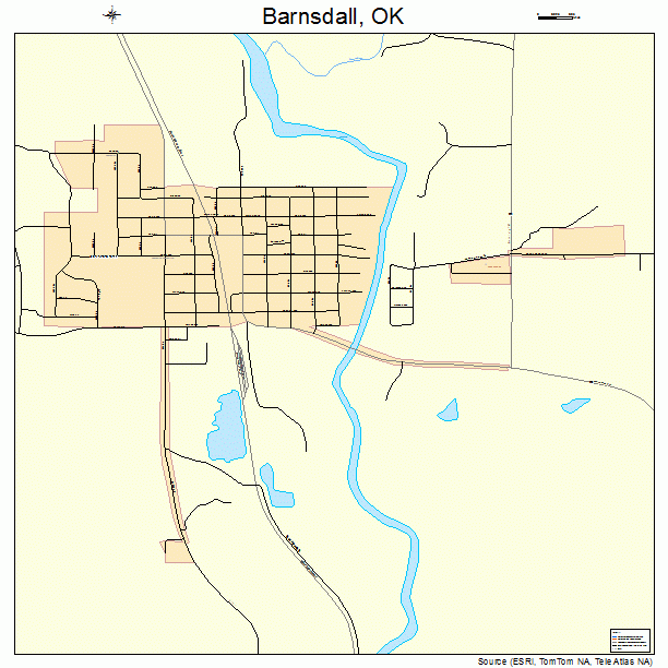 Barnsdall, OK street map