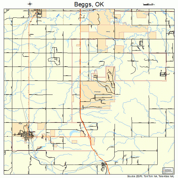 Beggs, OK street map