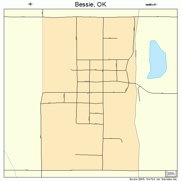 Bessie, OK street map