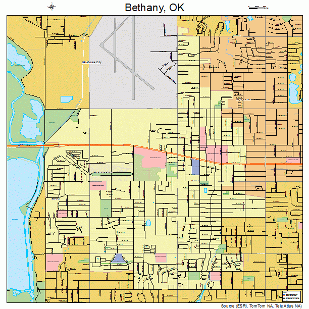 Bethany, OK street map