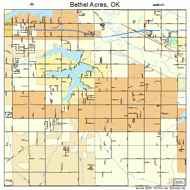 Bethel Acres, OK street map