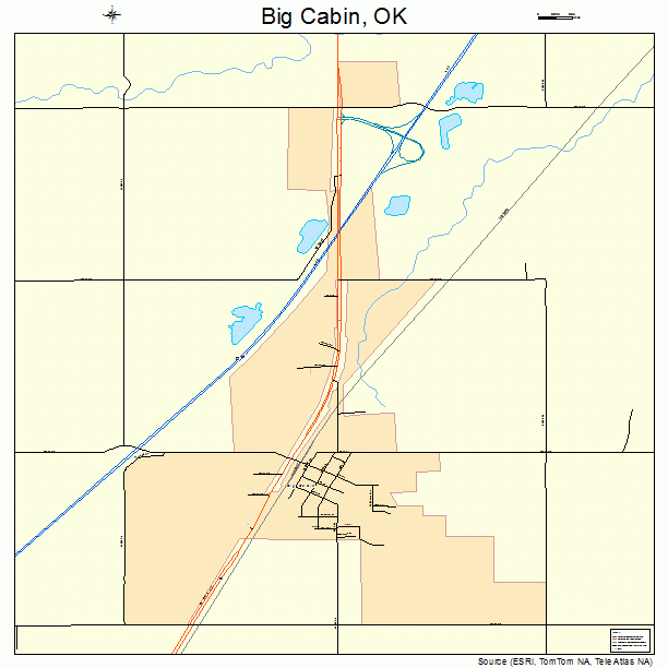 Big Cabin, OK street map