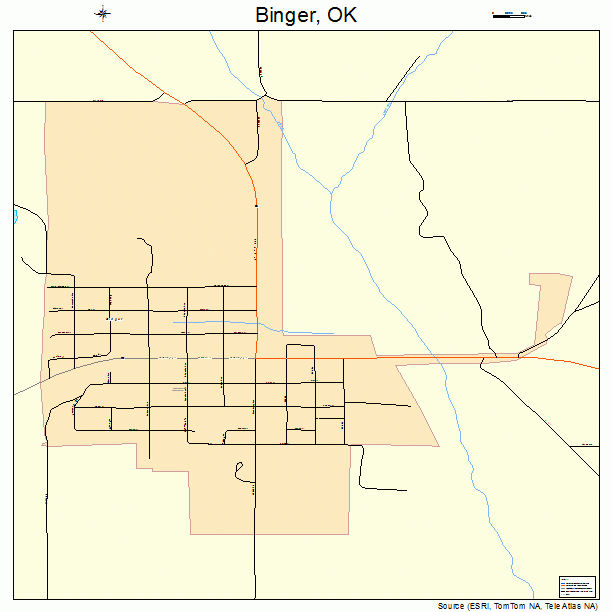 Binger, OK street map