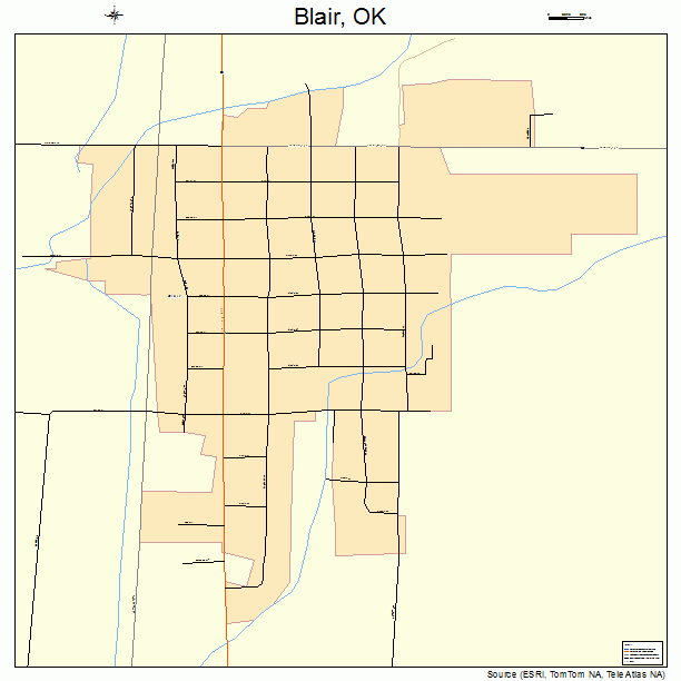 Blair, OK street map