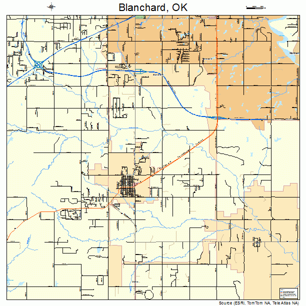 Blanchard, OK street map