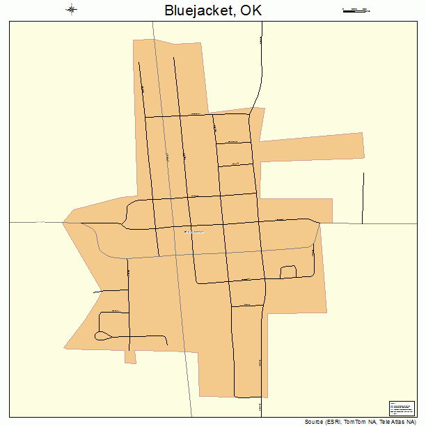 Bluejacket, OK street map