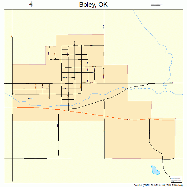 Boley, OK street map