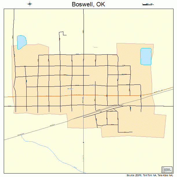 Boswell, OK street map