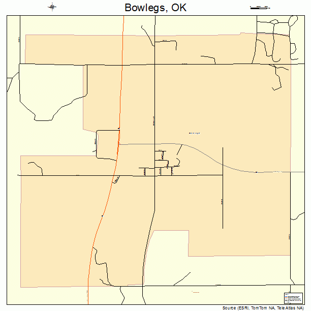 Bowlegs, OK street map