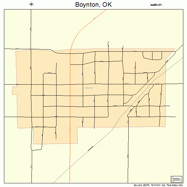 Boynton, OK street map