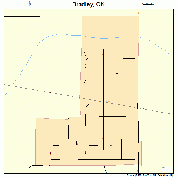 Bradley, OK street map