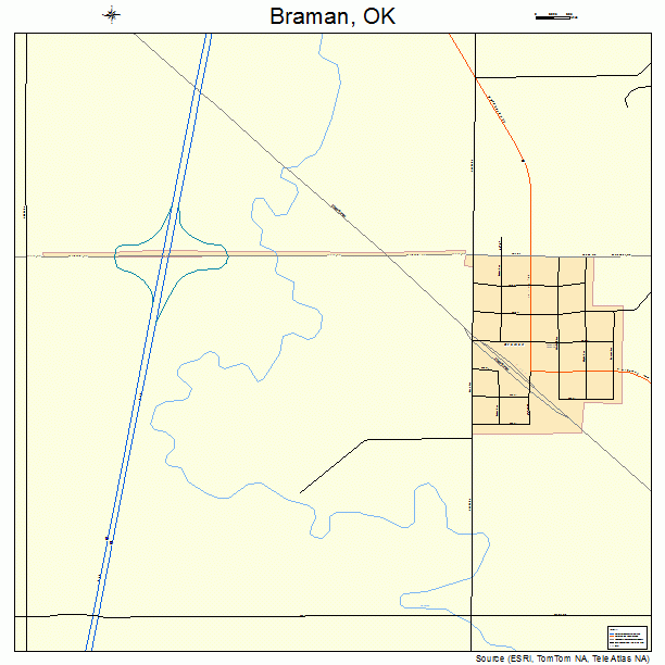 Braman, OK street map