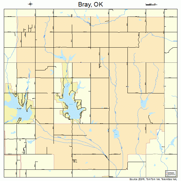 Bray, OK street map