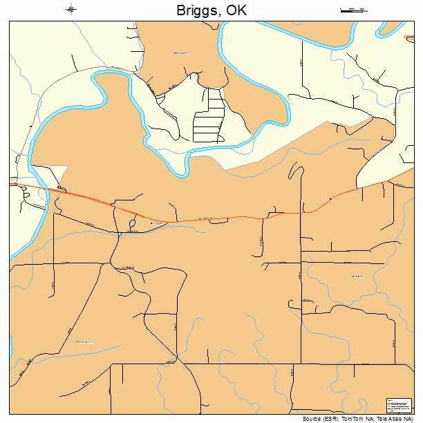 Briggs, OK street map