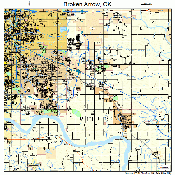 Broken Arrow, OK street map