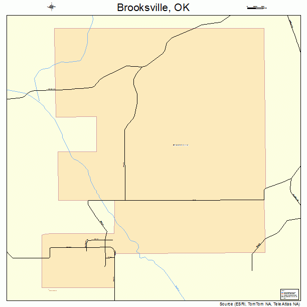 Brooksville, OK street map