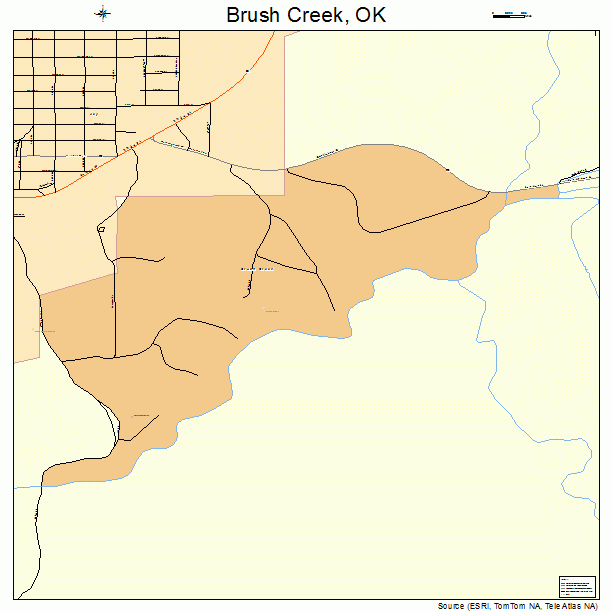 Brush Creek, OK street map