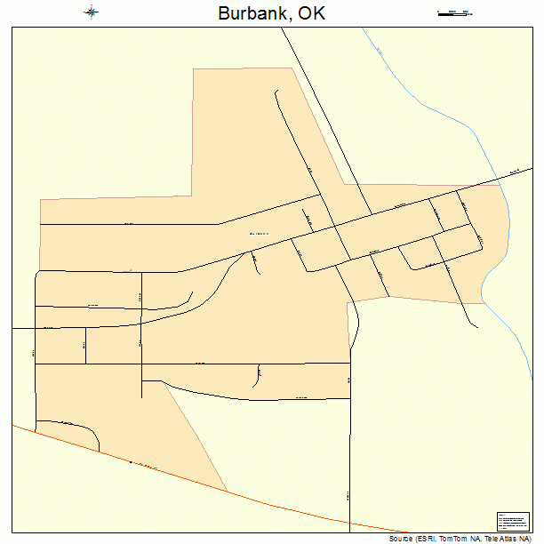 Burbank, OK street map