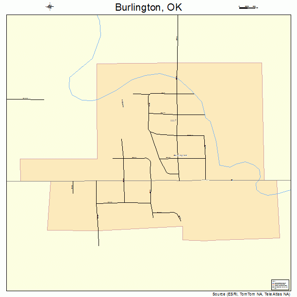 Burlington, OK street map