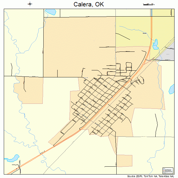 Calera, OK street map