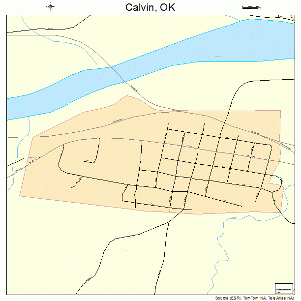 Calvin, OK street map