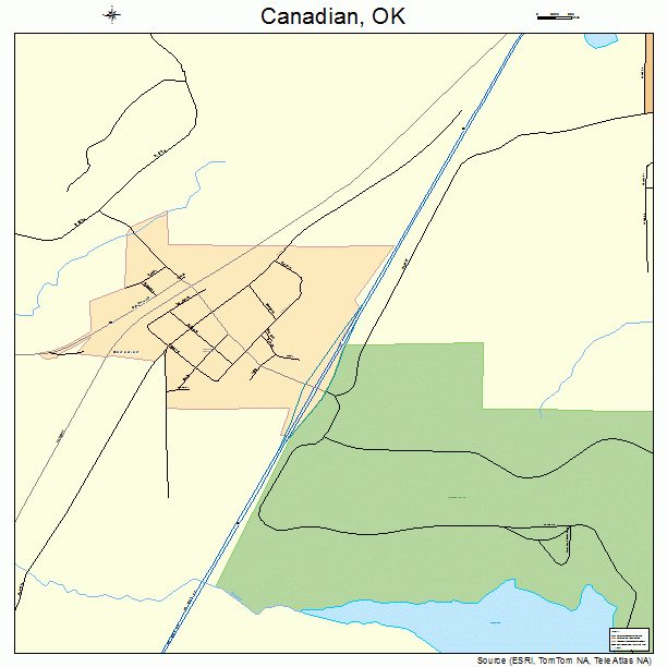 Canadian, OK street map