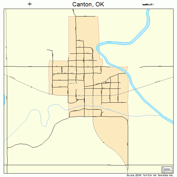 Canton, OK street map