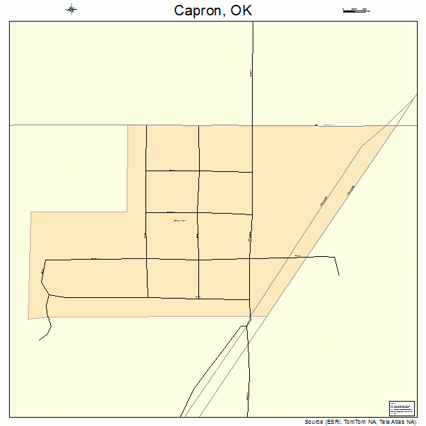 Capron, OK street map