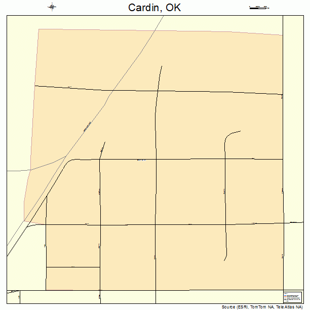 Cardin, OK street map